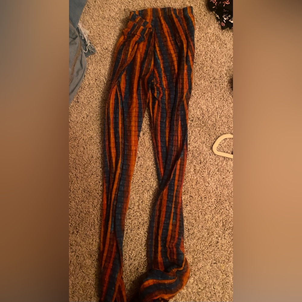 Rainbow Stripe Flare Pants